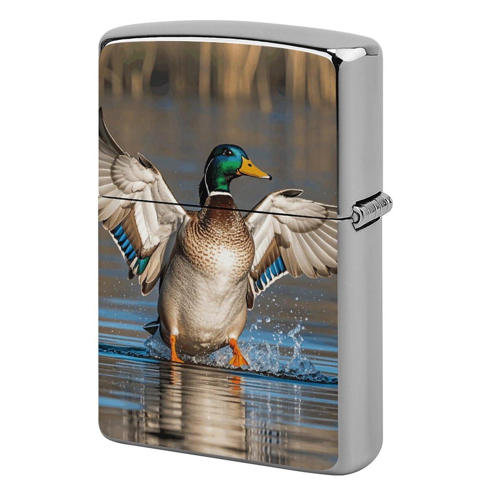 Hunting Flying Wild Ducks Lighter Case for Men, Personalized Lighter Cover for Valentine's Day Gifts, Flip-Top Lighters Shell for Outdoor, Portable Lighters Protective Sleeve