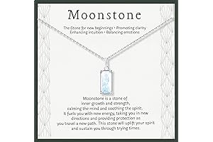 New Beginnings Rainbow Moonstone Sterling Silver Remembrance Necklace: Forever Cherish Precious Memories