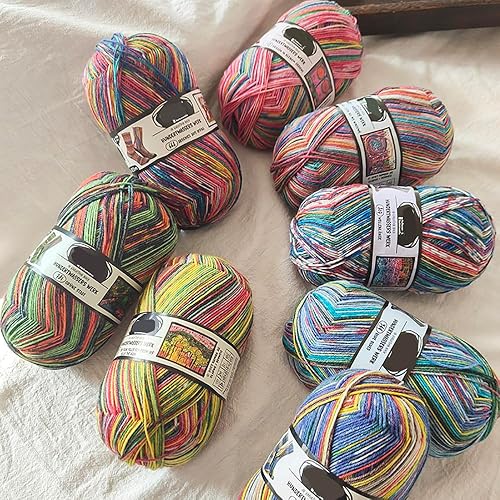 Miniatura 8 de Hilo de calcetín de 4 capas de ópalo según la colección Hundertwasser, 75% lana 25% poliamida teñido espacialmente colorido hilo para tejer y tejer