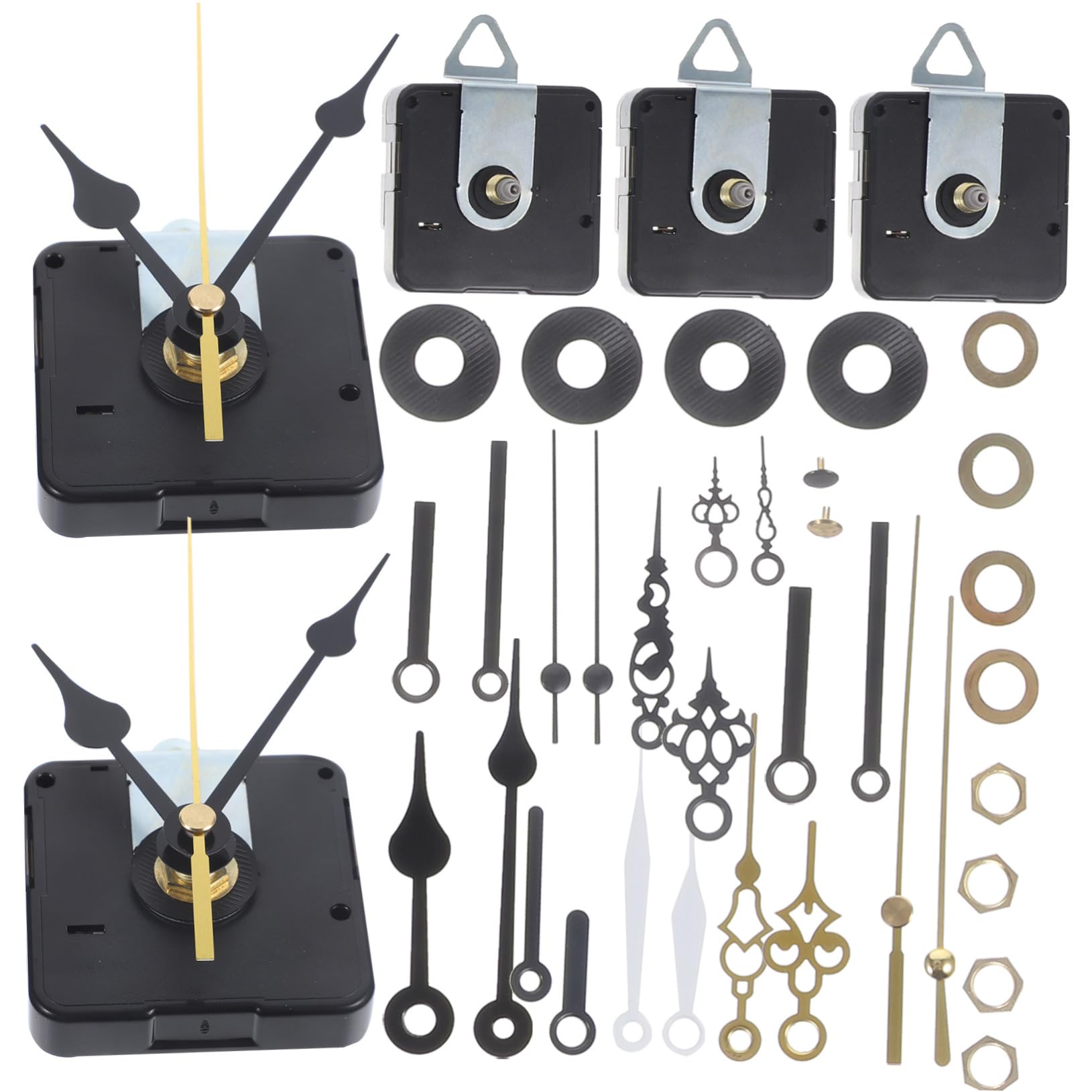 Yardwe 1 Set Built Tough Replacement Parts Diy Clock Movement Kit Wall Clock Movement Kit Clock Movement Mechanism Repairing Movement for Clock Boxed Component Long Axis Record Suite
