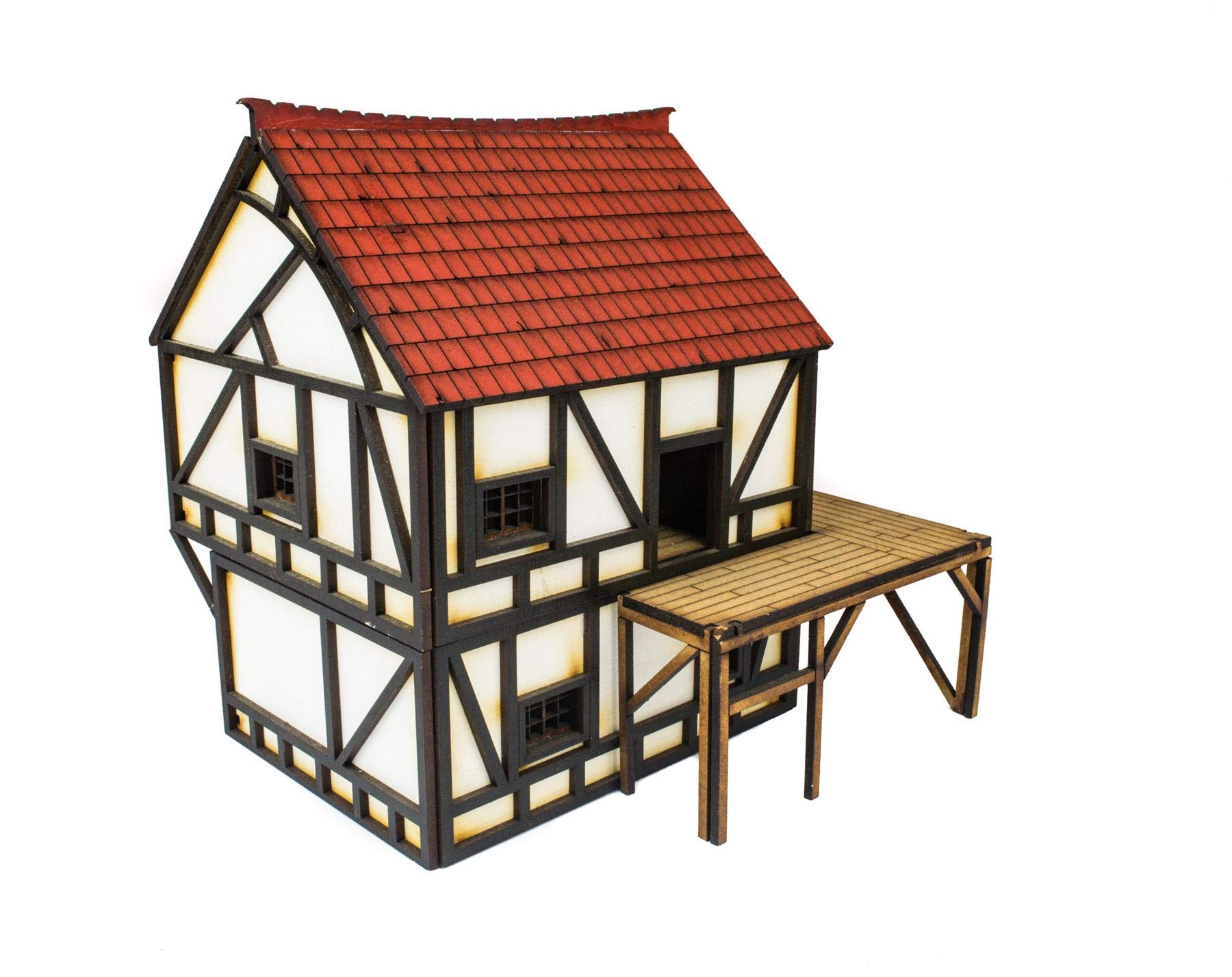 War World Gaming Medieval Town - Casas Ciudad-Campo Medievales y Accesorios en Resina (Pintada/Sin Pintar) – 28mm Wargaming Maquetas Dioramas