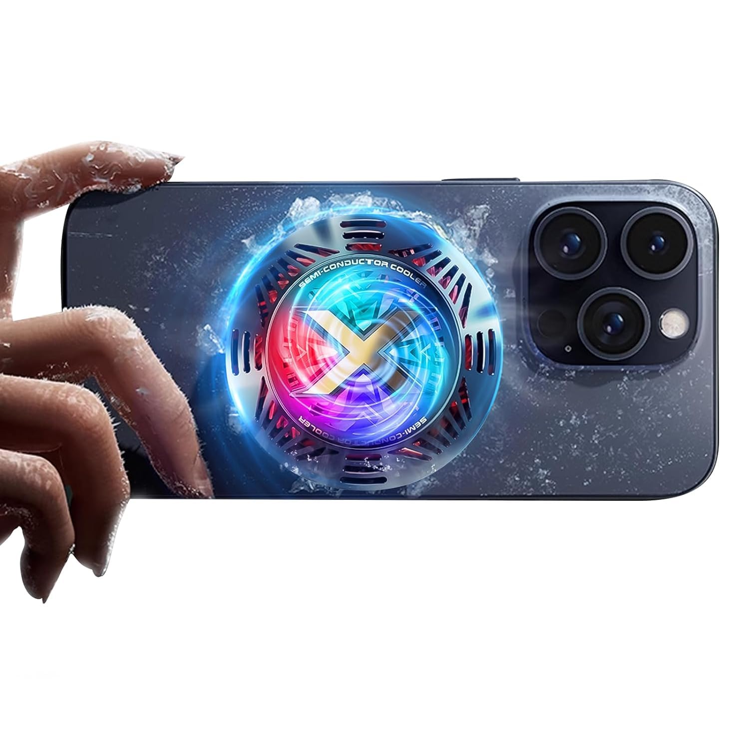 NALACAL Phone Cooler, for Gaming Streaming Radiator, Portable Cell Phone Radiator, Semiconductor Cooling Ideal Fit for Android Ipad Iphone, Compatible with Magsafe, for Smartphone/Tablet/Ipad(1 Pack)