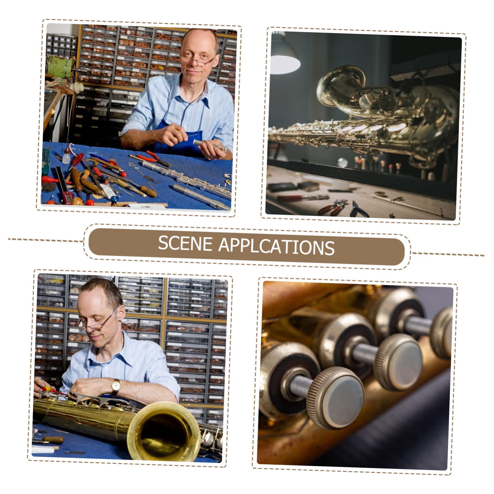 ibasenice Kit di Riparazione per Sassofono Contralto Parti di Riparazione Viti Cuscinetti Accessori per Manutenzione Strumenti a Fiato Sax Contralto