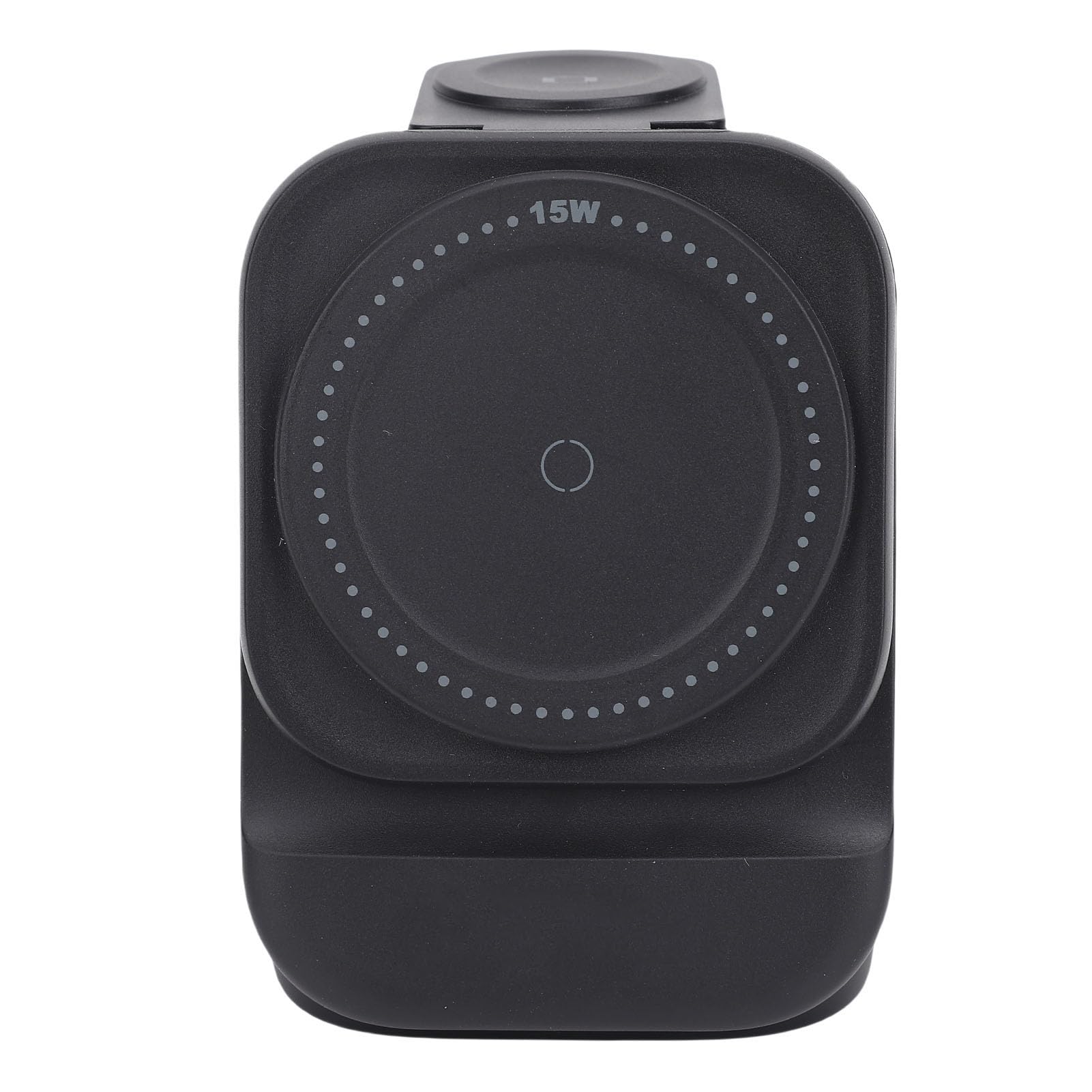 Fockety Caricatore Wireless 3 in 1, Supporto Magnetico Pieghevole a | con luce notturna ambientale, per telefono, auricolari, smartwatch, ufficio in casa, comodino