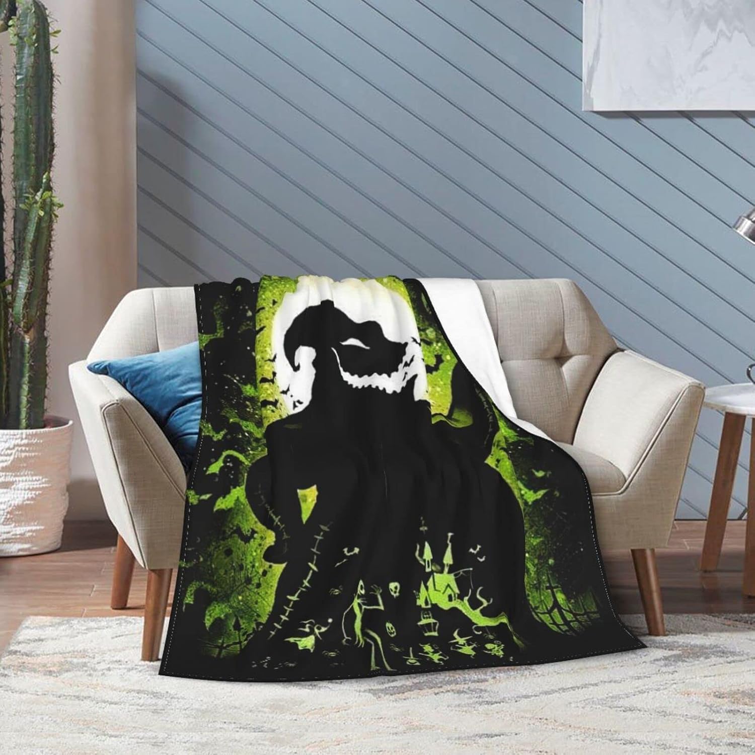 Oogie Christmas Boogie Movie Throw Blanket Soft Plush Blankets and Throws Decor for Soft Cozy Lightweight Warm Party Decor for Bed Sofa 80"X60"