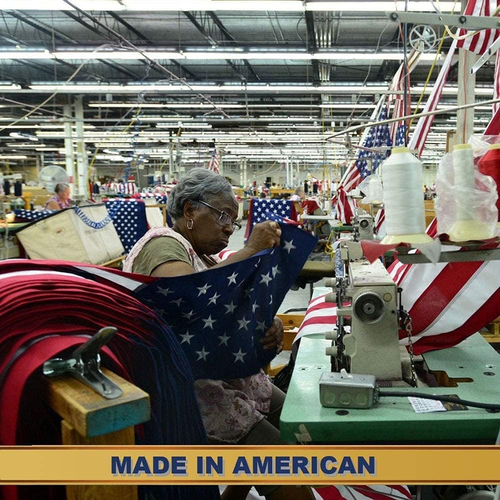 HAOCHUANG American Flag,USA US Flag,American Flags 3X5, Sewn Stripes,Brass Grommets, Heavy Duty Durable Flags for Outdoors,Vivid Color,Outside Hanging Weatherproof Standard American Flag.