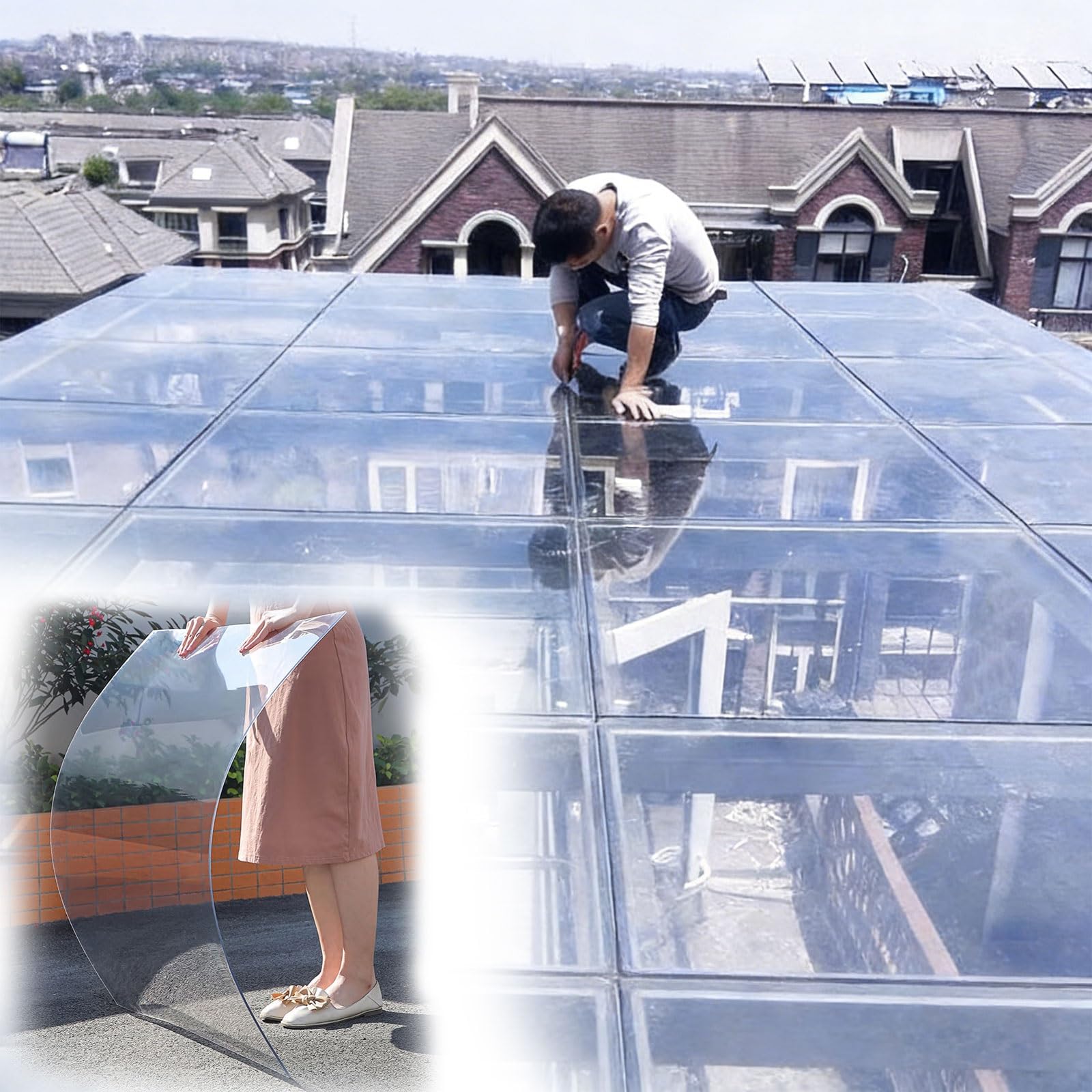 Panneaux de toiture en polycarbonate faciles à couper et plier
