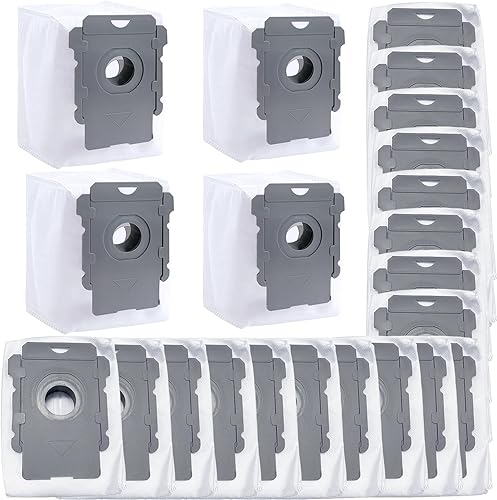Paquete de 20 bolsas de repuesto para aspiradora compatibles con iRobot Roomba i& s & J Series, i7, i7+, i8, i8+, i3, i3+, i4, i4+, i1+, i6, i6+,
