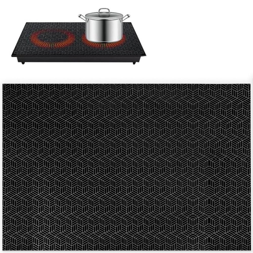 Alfombrilla Protectora Placa Induccion, protector de estufa de vidrio para estufa eléctrica, 52 x 78 cm Alfombrilla Protectora para Placa Inducción Reutilizables Protector - A