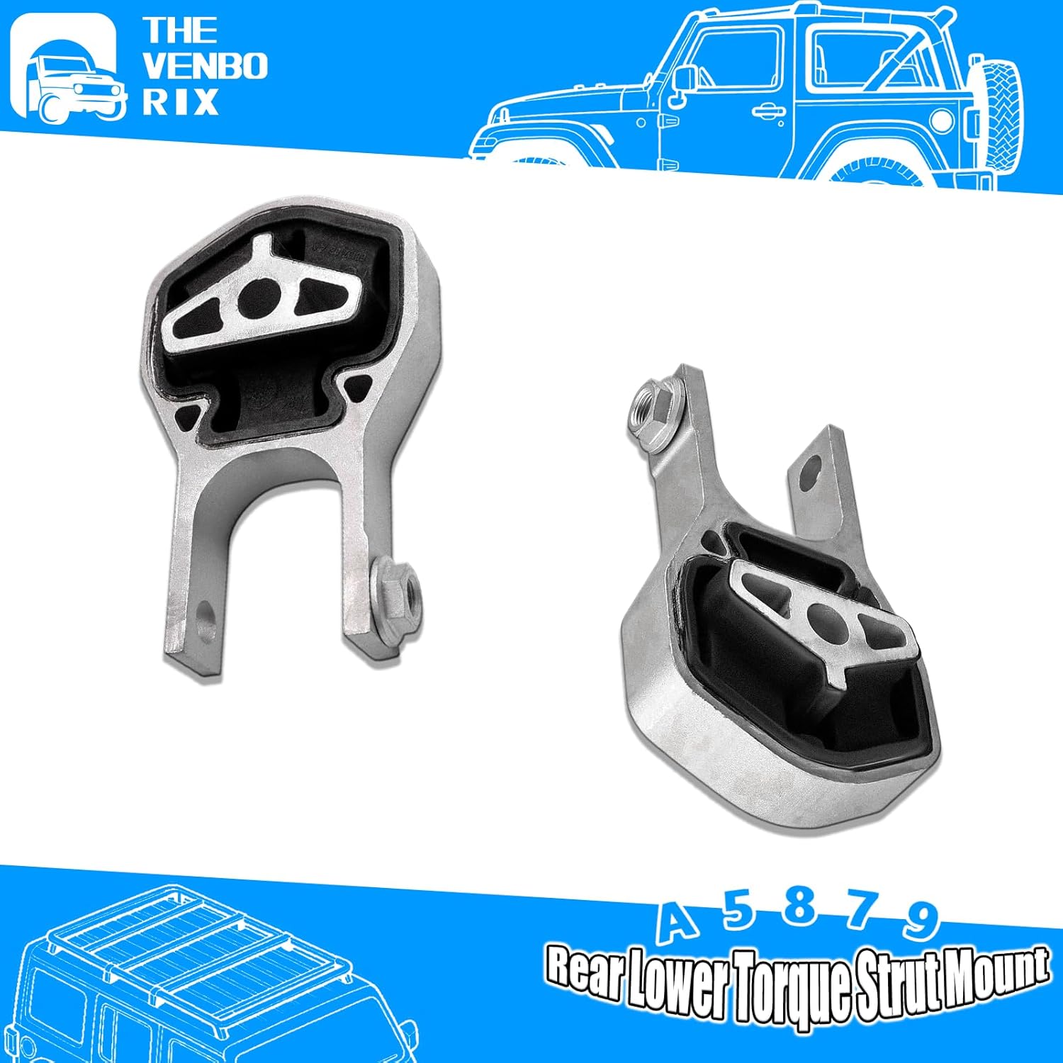 Venborix 4PCS Engine and Transmisson Mount Fit for Ram ProMaster 1500 2500 3500 3.6L 2014-2021 68185879AA,68157407AA,68157408AB,68157409AA,A5879,A20071,A20080,A5938
