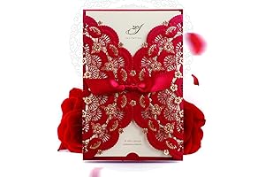 Hosmsua 5 x 7.4 Inch Invitaciones Bodas Personalizadas