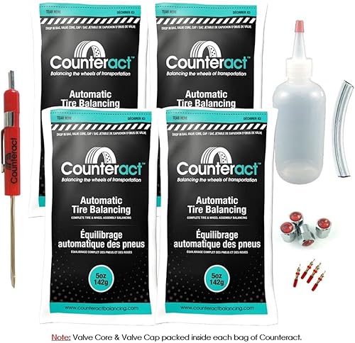 Miniatura 4 de Counteract DIYK-3 - Kit de cuentas de equilibrio de neumáticos y ruedas, neumáticos ligeros para camiones, (4) bolsas de cuentas de bricolaje de 3
