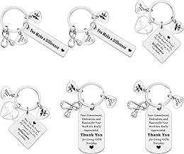 Xiahuyu 6 Pcs CNA Gifts Keychain Certified Nursing Assistant Gifts CNA Appreciation Gifts CNA Thank You Gifts CNA Coworker Gifts Leaving Retirement Christmas Birthday Gift CNA Gifts for CNA Week