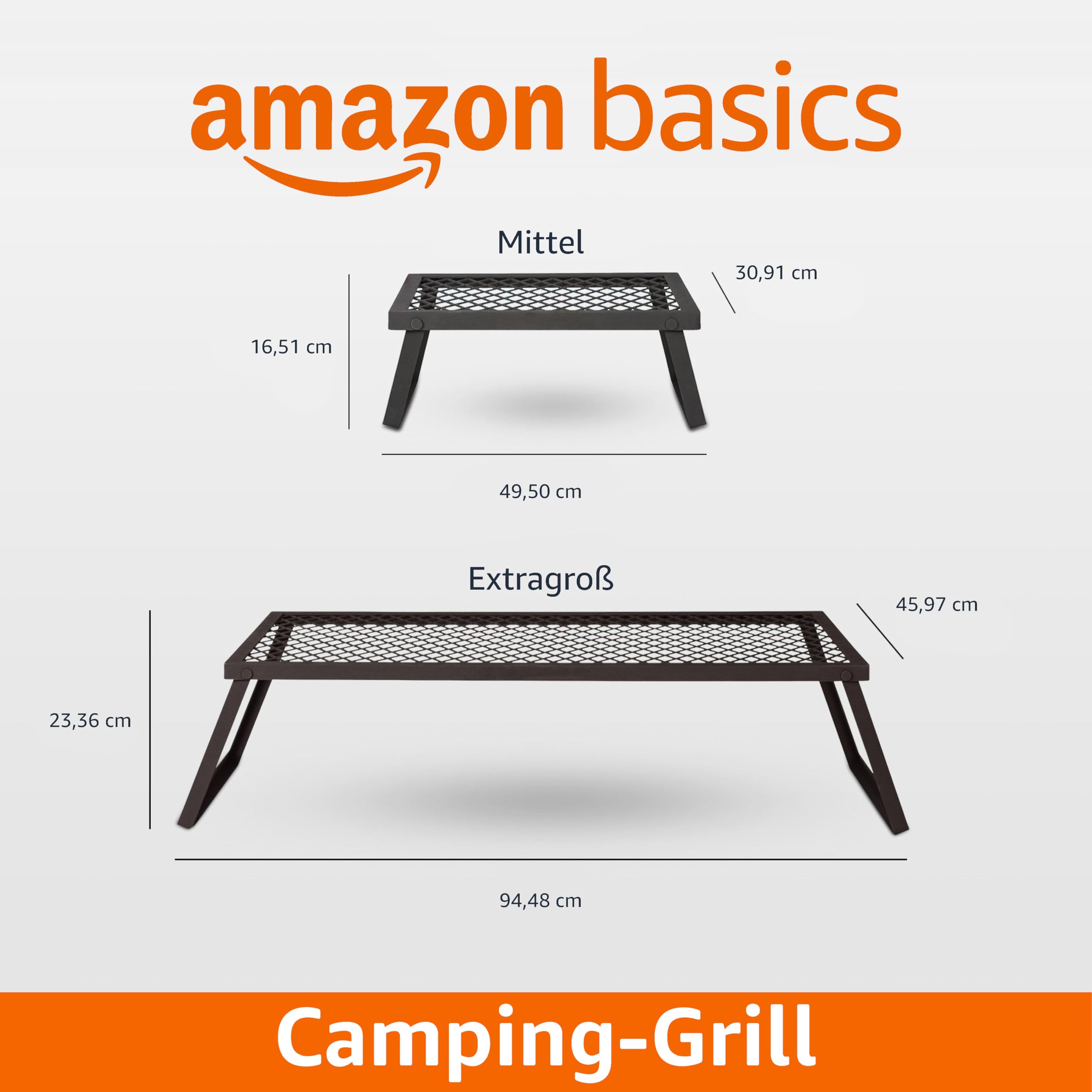 Amazon Basics - Robuster, klappbarer Camping-Grill