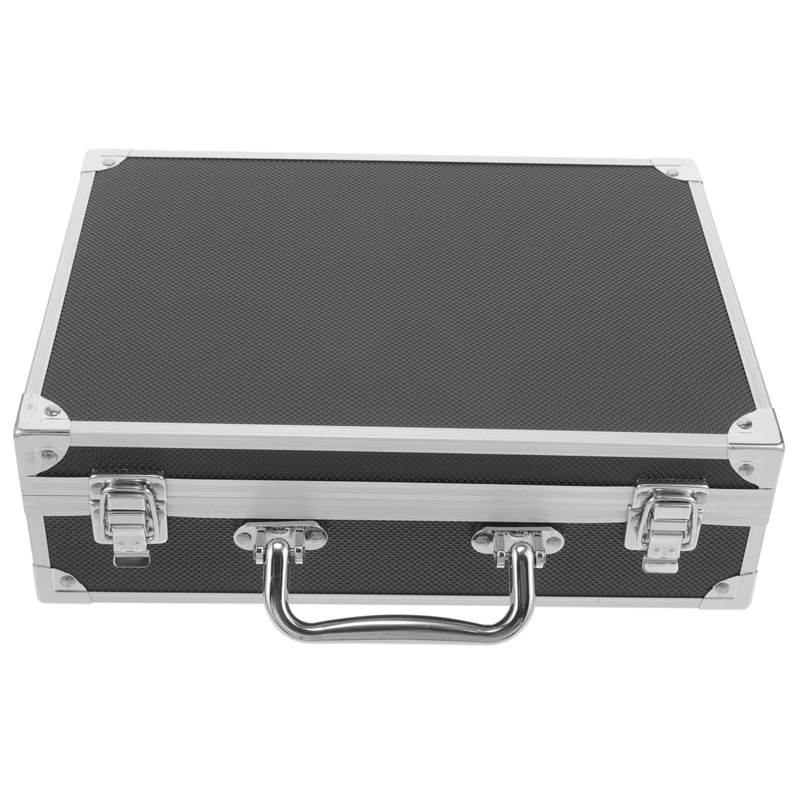 WOONEKYWOONEKY Box Sound Card Toolbox Briefcase for Men - Aluminum Metal Case with Hard Sponge Equipment Storage