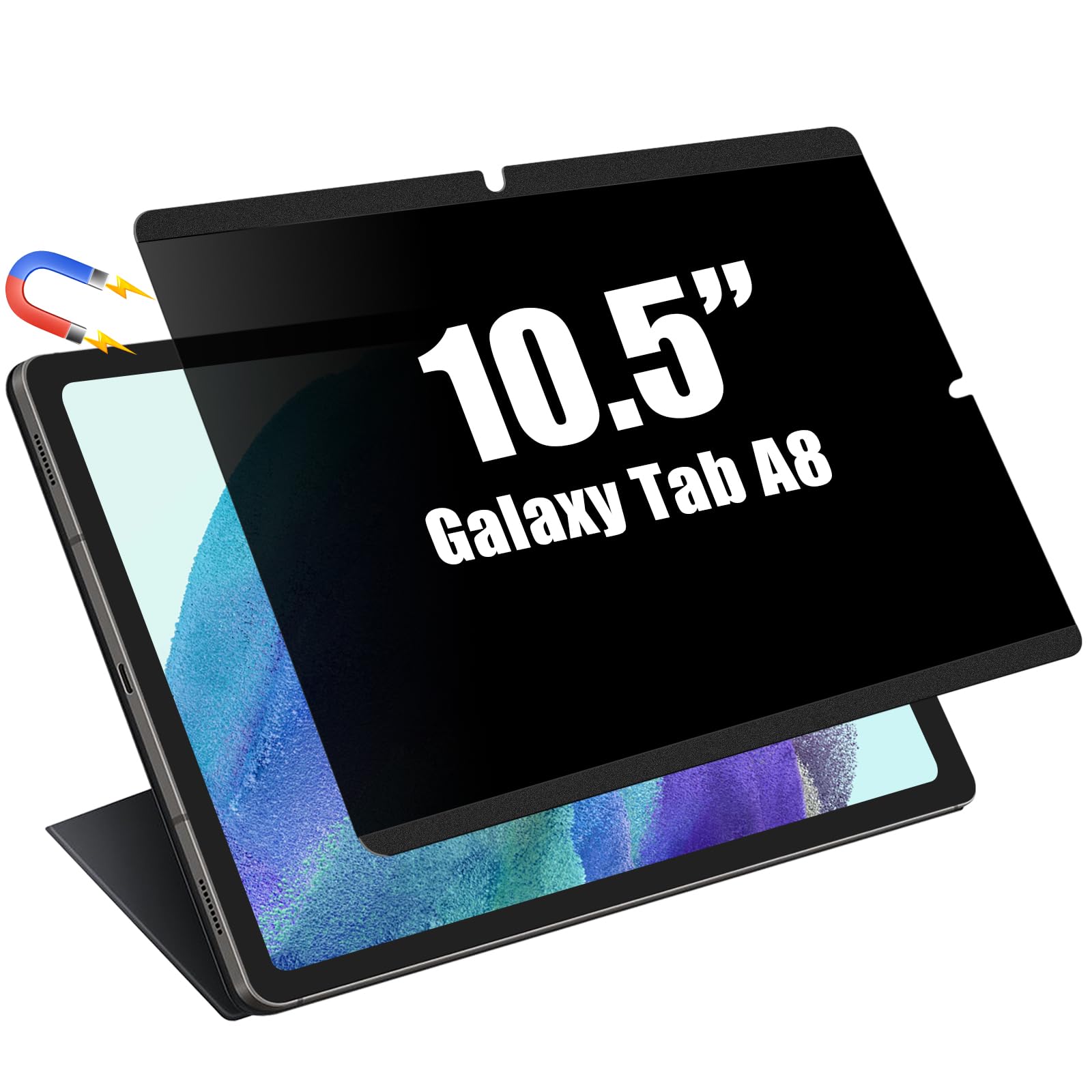 FILMEXT Magnetic Privacy Screen for Samsung Galaxy Tab A8 10.5 Inch 2022 Release (Model SM-X200,SM-X205,SM-X207),Anti Spy Anti Glare Anti Blue Light