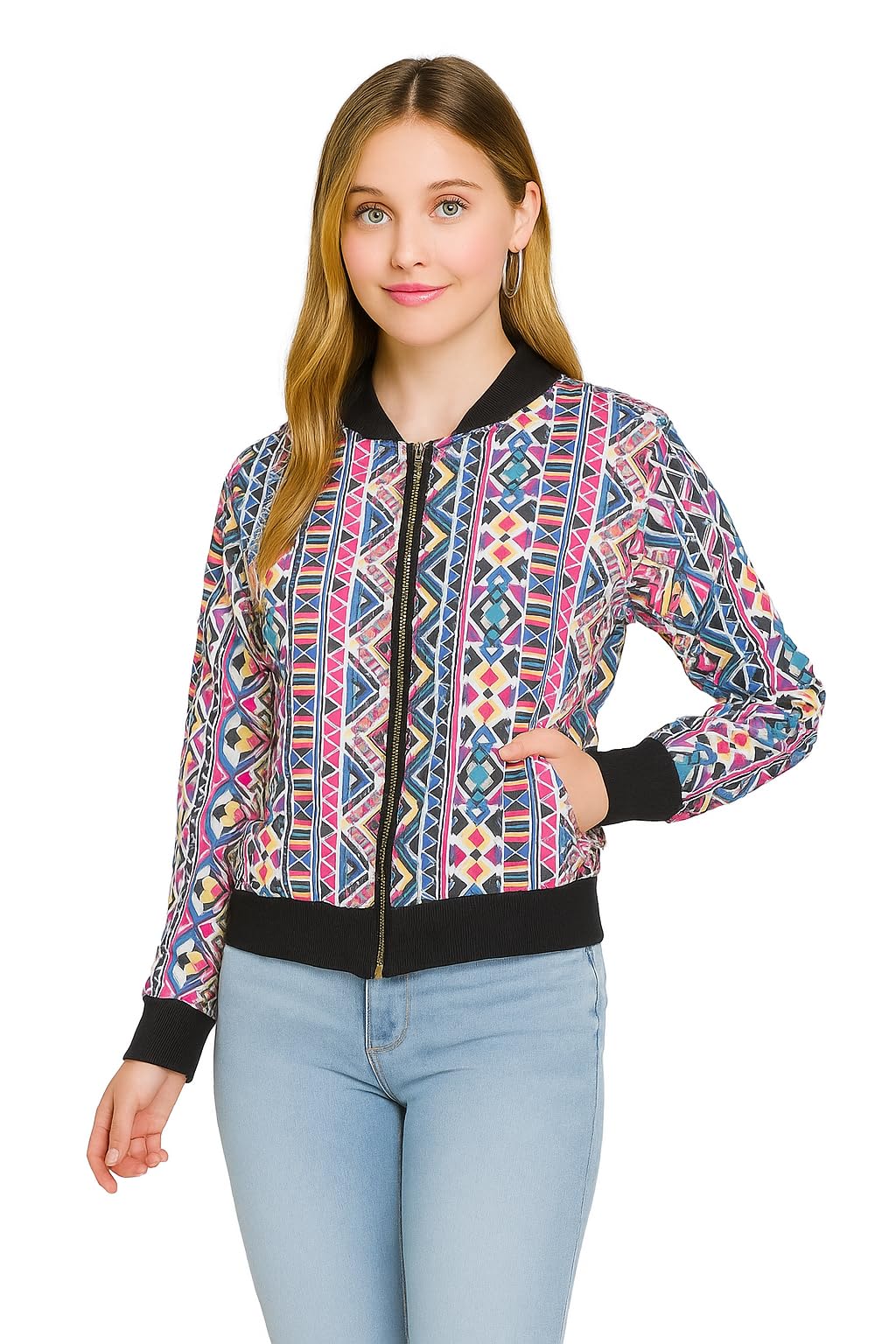 Rare Rabbit Women Standard Length Polyester Floral Printed Bomber Jacket in multi