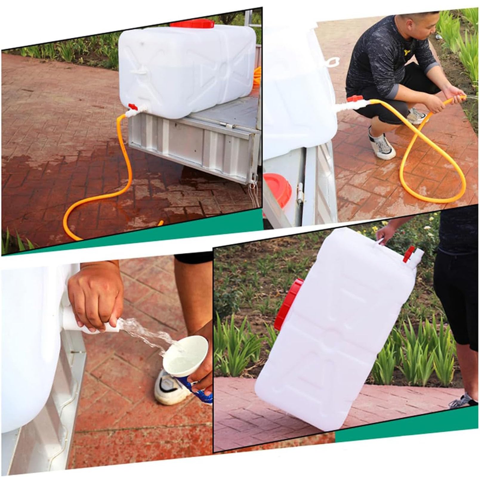 Depósito De Agua Grande, Depósito De Agua De Polietileno, Depósito De Agua para Caravanas Y Camping con Grifo, para Viajes, Senderismo Y Emergencias En Autocaravanas.,001,110L