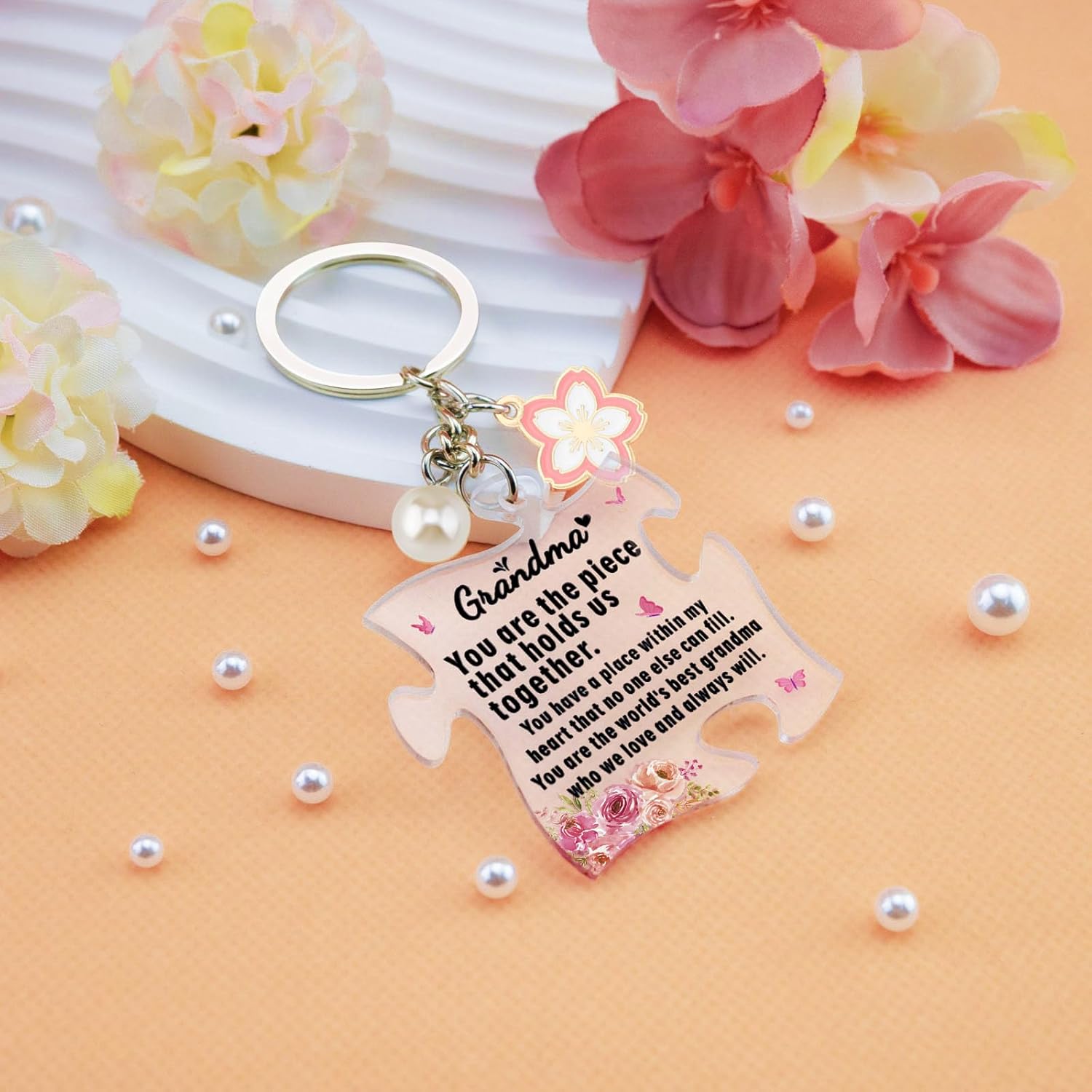 Granddaughter Gifts from Grandma Grandma Birthday Gifts from Grandkids Grandson Grandma Keychain for Grandmother Nana from Grandchild Gigi Best Grandmas Gift Mothers Day Gift Happy Birthday Grandmas - Image 4