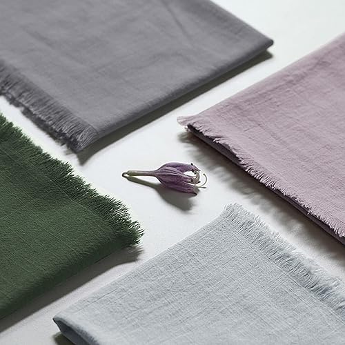 Miniatura 6 de Ayuzawa Servilletas de tela hechas a mano 100% algodón con flecos, delicadas servilletas de tela hechas a mano para cenas, fiestas, bodas y más, 18