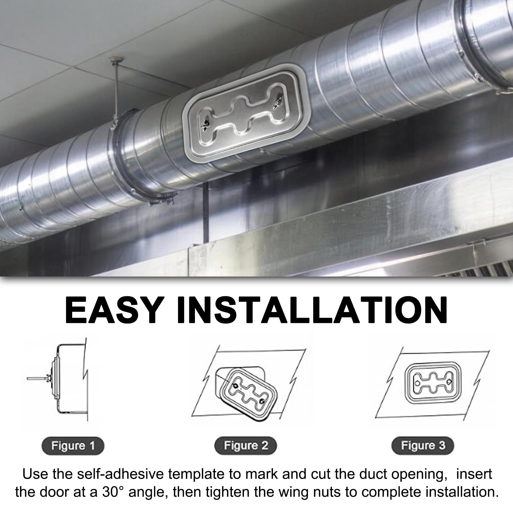 Snapklik.com : Duct Access Door 12” X 8” High Temperature Grease Duct ...