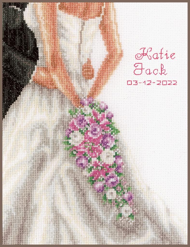 VERVACO Counted Cross Stitch Wedding, Silver