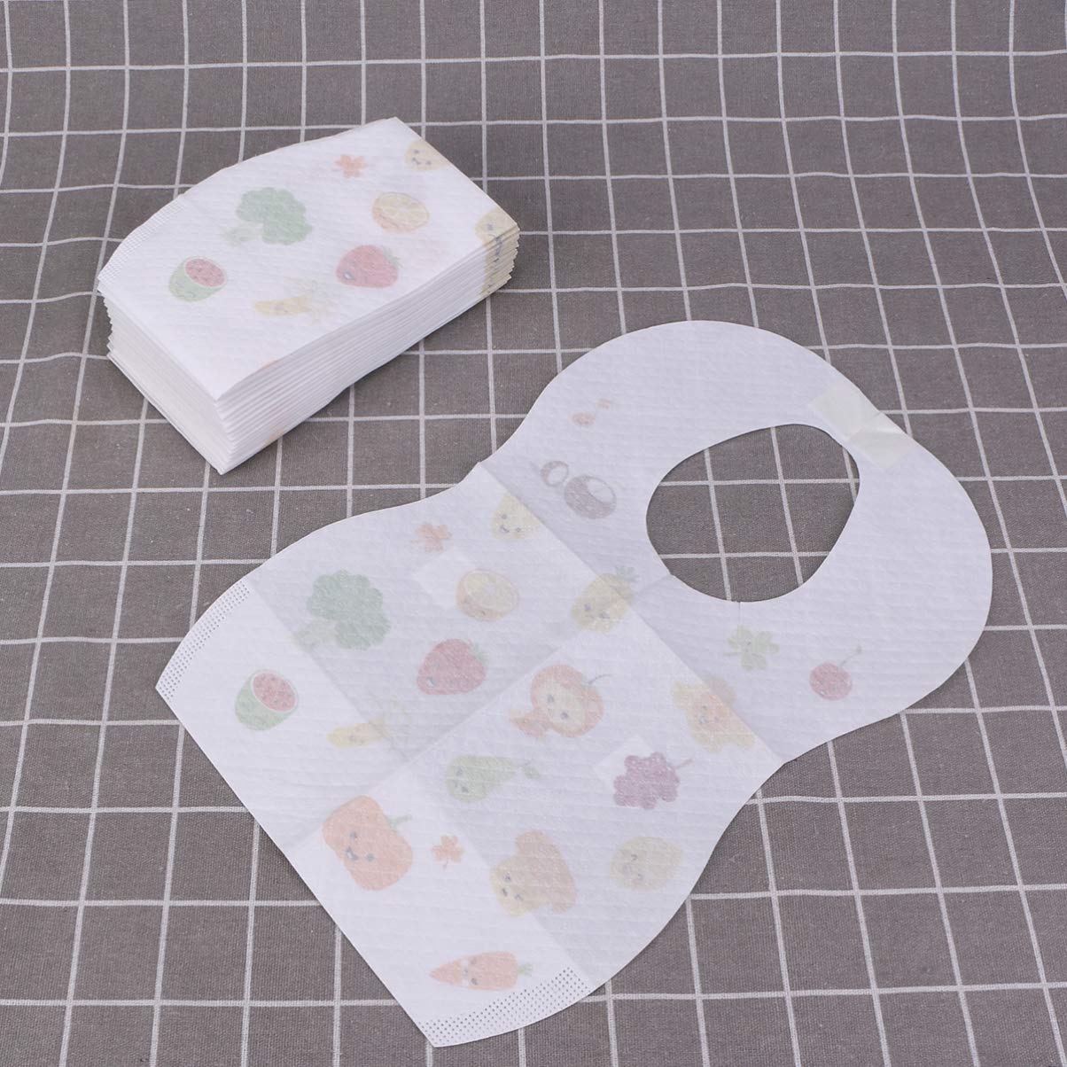 Toyvian 60 Pezzi Asciugamano Viaggio Asciugamani Per Bambini Bavaglini Per Bambini Bavaglini Per Sbavature Grembiuli Usa E Getta Per Mangiare Sacchetto Per Per