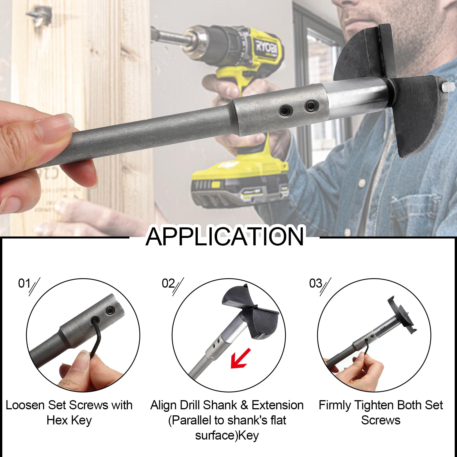 Hole Saw Extension Chuck - 7 Inch, Silver -5 Hole Saw Extension Chuck - 7 Inch, Silver -5