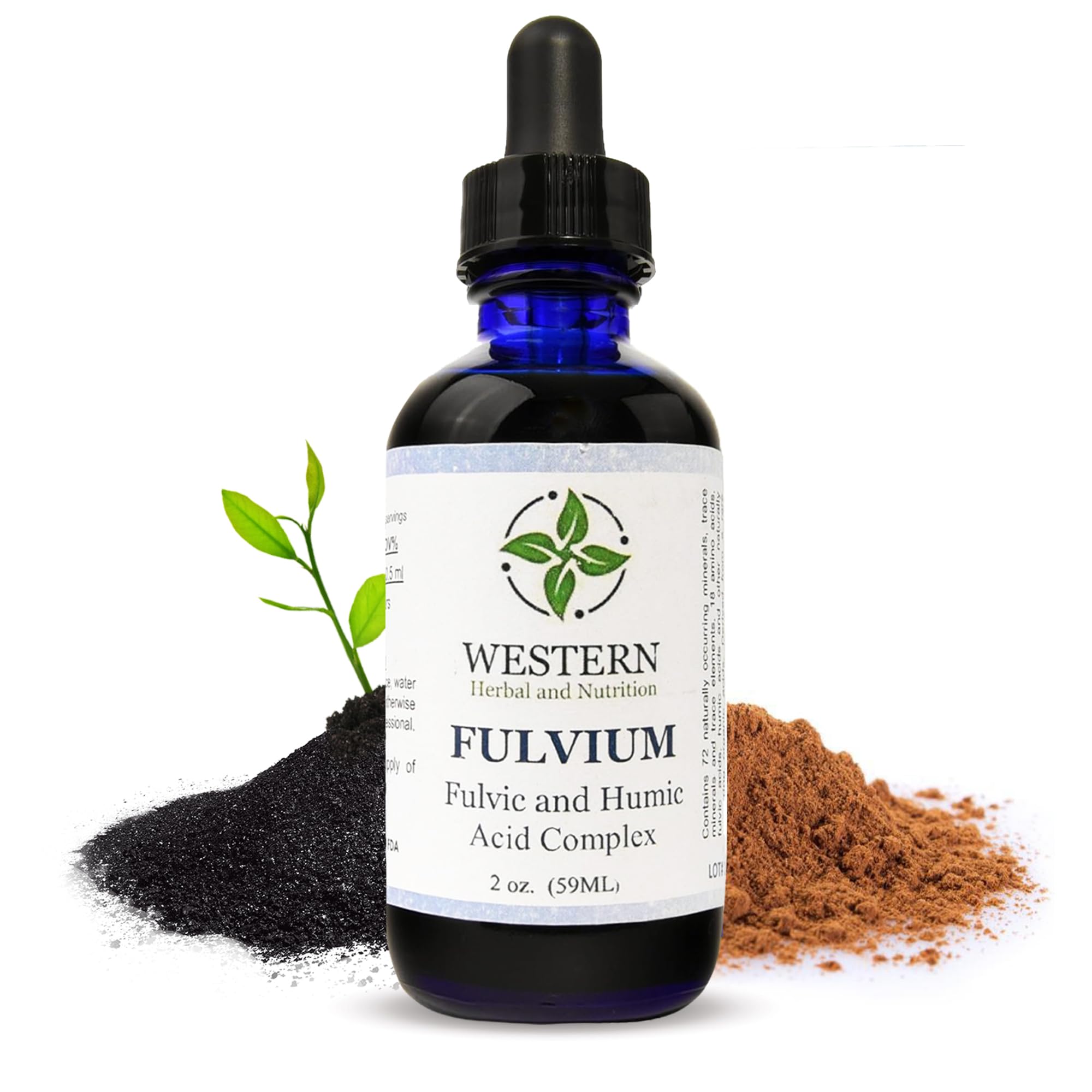 Fulvic & Humic Acid Blend Complex, Revitalize with Fulvium, Nutrient Boost Fulvic Acid Supplement, Total Wellness Support Humic Acid Supplement 2oz Bottle (59mL)