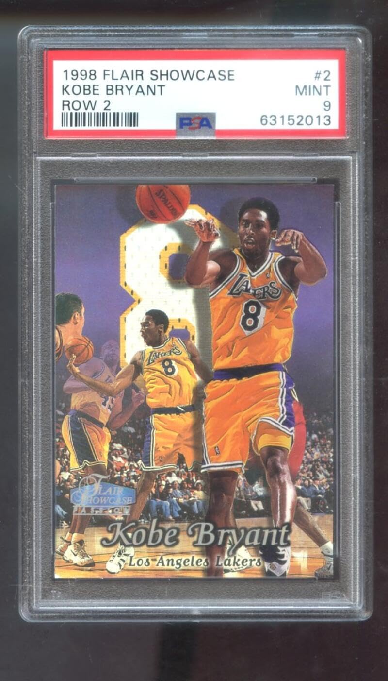1998-99 Fleer Flair Showcase Row 2#2 Kobe Bryant PSA 9 Graded Basketball Card NBA 98-99 1998-1999 Los Angeles Lakers