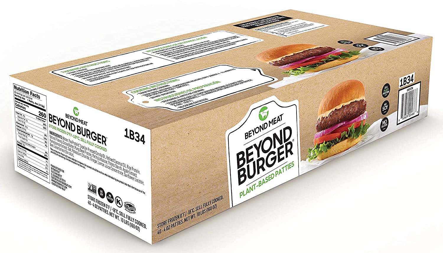 Buy Beyond Meat Beyond Burger Frozen Based Burgers No GMO, Gluten