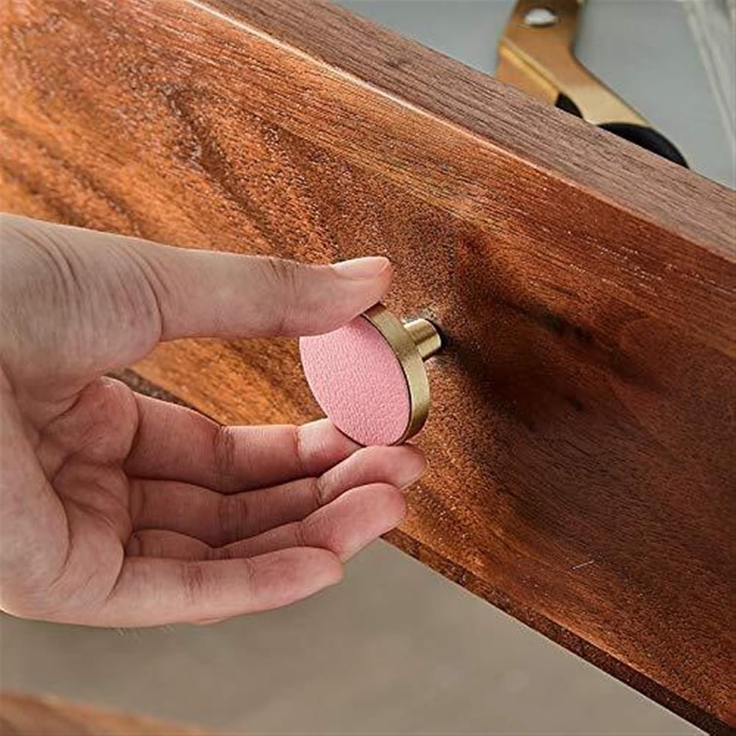 Furniture Handles for Cabinets and Drawers Door Knobs Kitchen Cupboard Wardrobe Pulls Decorate Wall Hanging Hooks (Color : Blue Copper, Size : 27mm)