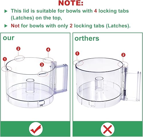 Miniatura 7 de DLC-10 Series - Cubierta para cuenco de trabajo de 7 tazas DLC-117BGTXT-1, piezas de repuesto para procesador de alimentos Tritan Cuisinart, esta