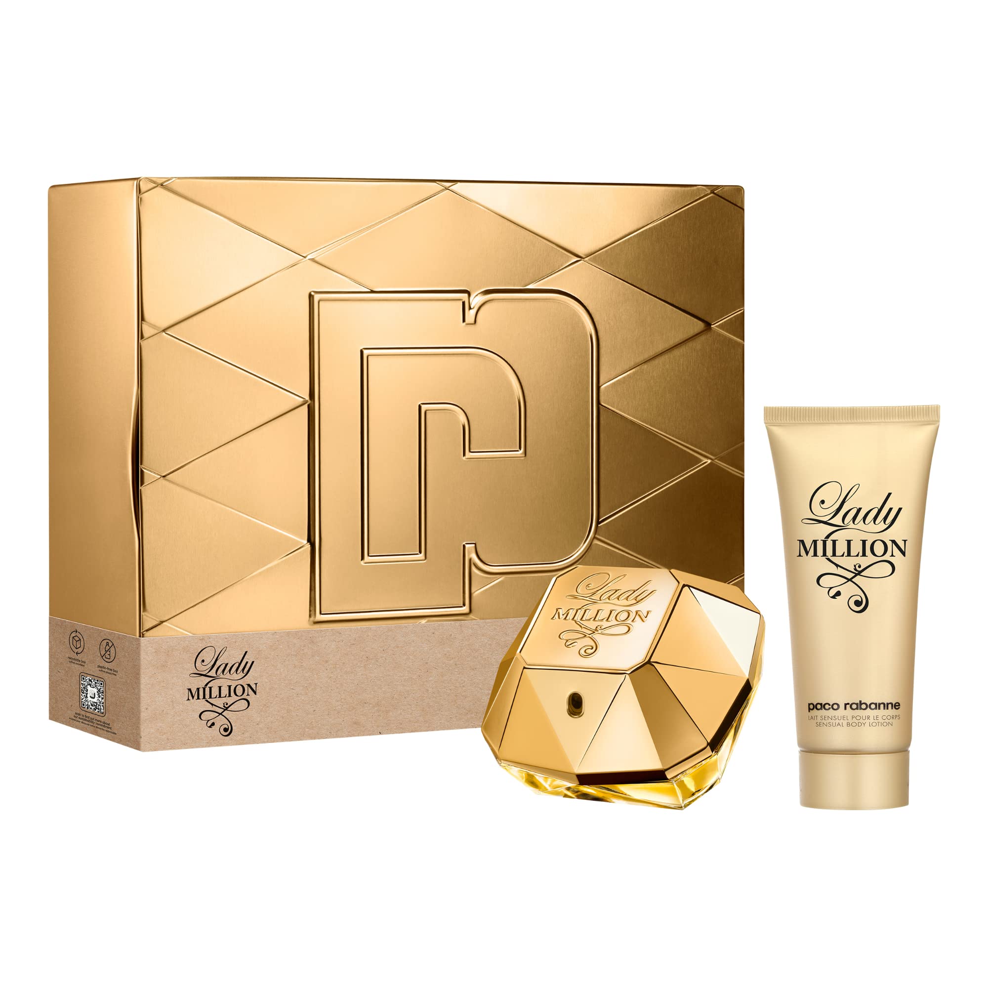 Paco Rabanne Lady Million Kit – Perfume Feminino + Hidratante