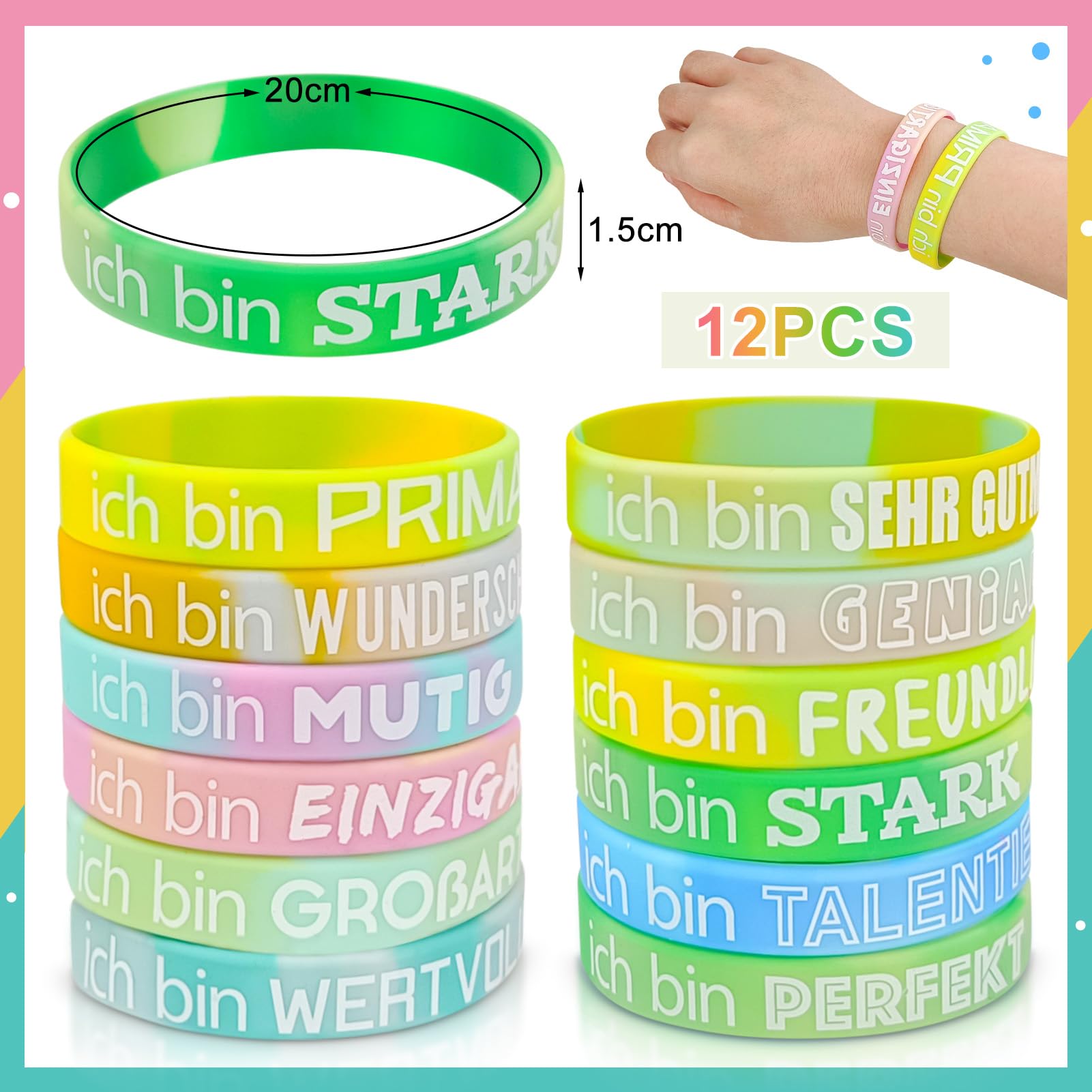 200 Bunte Stern-Armbänder Aus Silikon – Belohnung Für Schüler, Kinder, Classroom-Management