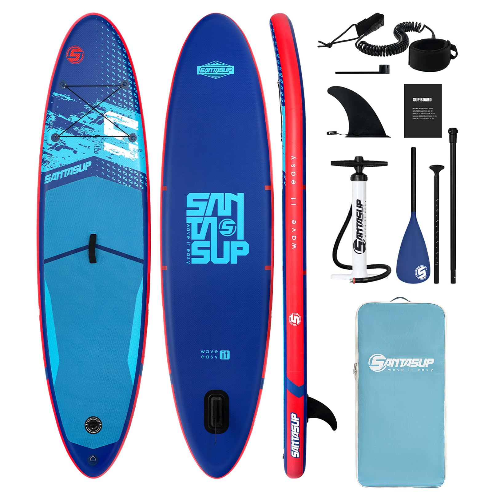 Paddle gonfiabile adulti 320 cm 15 cm spessore 150 kg Ocean10'6"