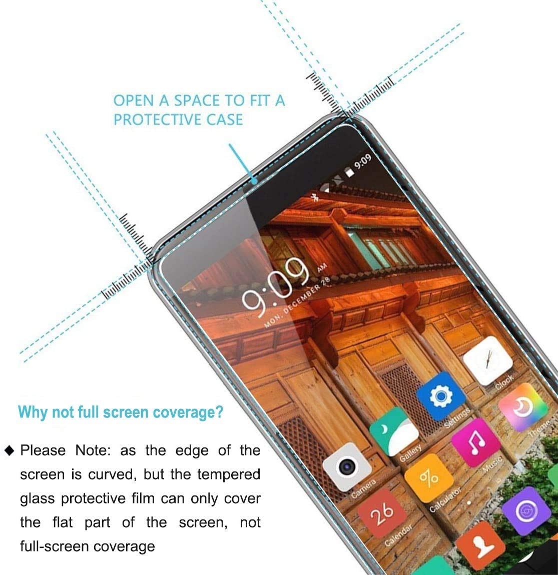 OMOTON [2 Pezzi Compatibile con OnePlus 6 Pellicola Protettiva in Vetr