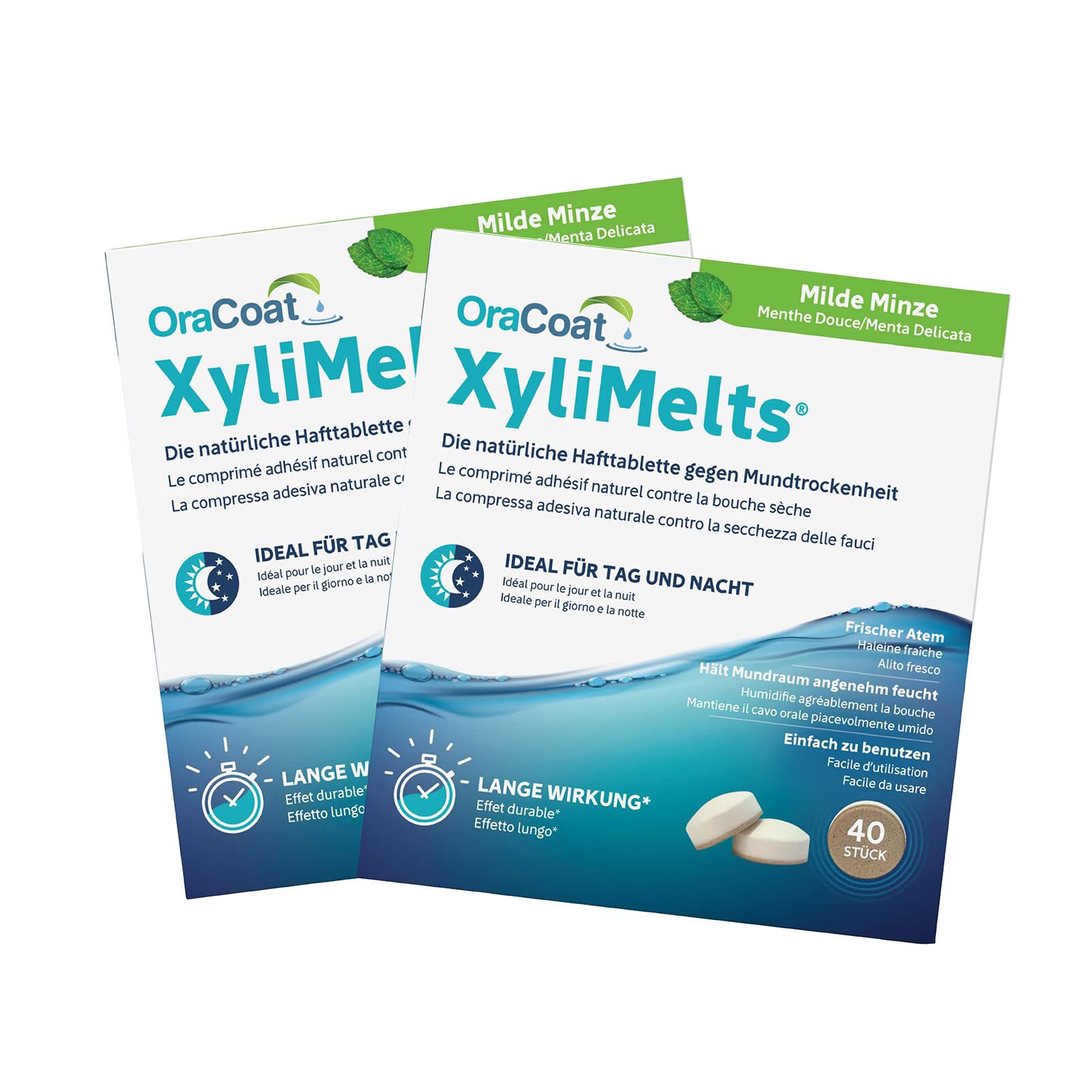 XyliMeltsOraCoat – 80 Adhesive Tablets for Caries and Dryness – Discreet – Can be Used in Sleep – Vegan – Mild Mint