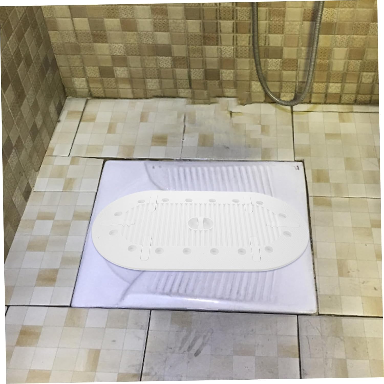 Unomor Squatting Pit Cover Toilet Tank Lid Squatting Pan Odor Stopper Sealed Lid Easy Install