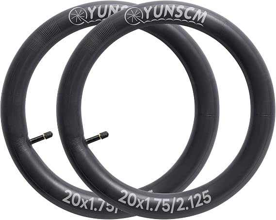 2-PCS 20 Bike Tubes 20x1.75/2.125 Premium Butyl Bike Tire Tubes