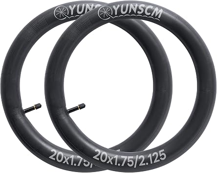 2-PCS 20 Bike Tubes 20x1.75/2.125 Premium Butyl Bike Tire Tubes
