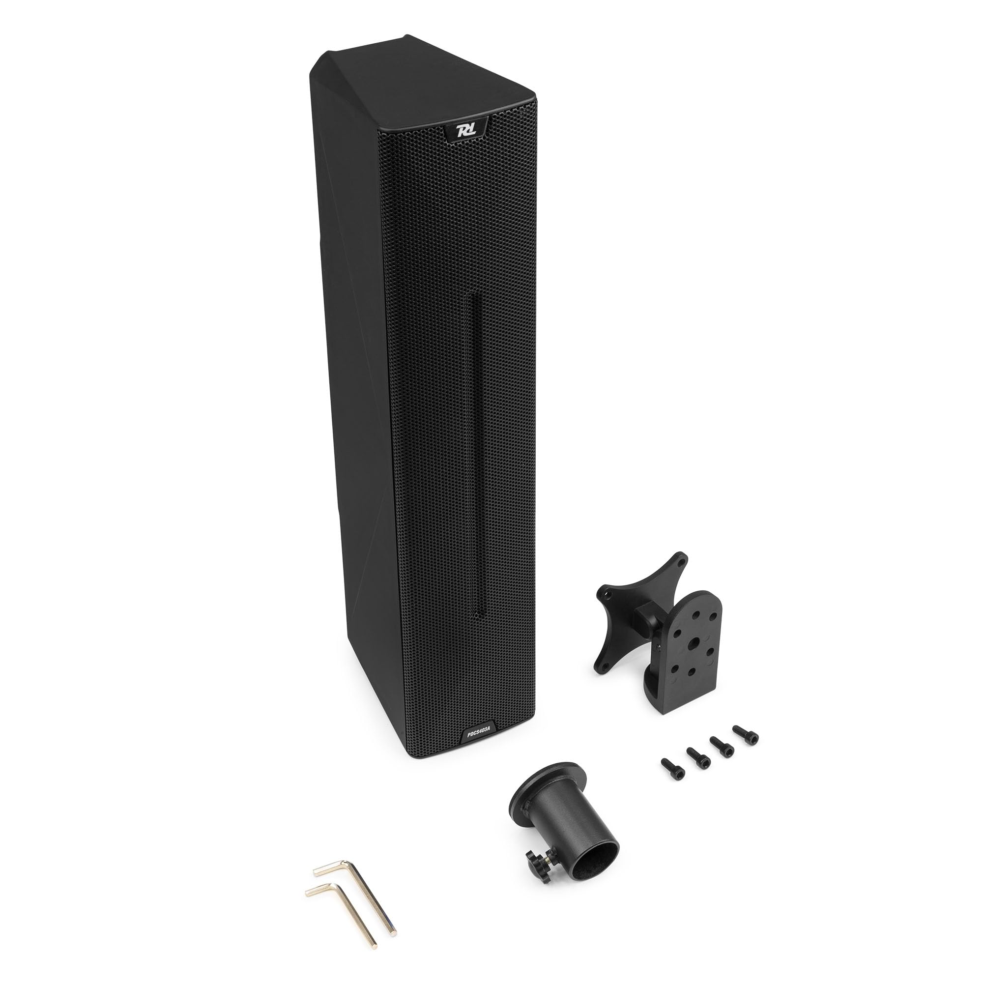 Power Dynamics PDCS403A PA Anlage – 260W Aktiv Lautsprecher – 4X 3 Tieftöner & 1" Neodym-Hochtöner – PA System mit Verstärker, DJ Lautsprecher, PA Lautsprecher Aktiv, Musikbox Groß – Schwarz