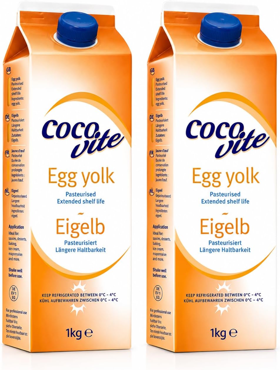 Egg Yolks Pasteurised Liquid Coco-Vite 2 x 1kg High Protein from GREAT BRITISH TRADING LIMITED
