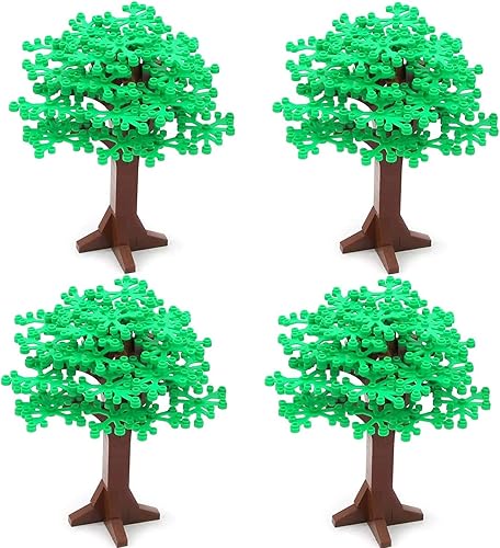 Miniatura 2 de Feleph 4 piezas de bloques de construcción de árboles grandes compatibles con la marca principal, piezas y piezas de ladrillos clásicos, juego de