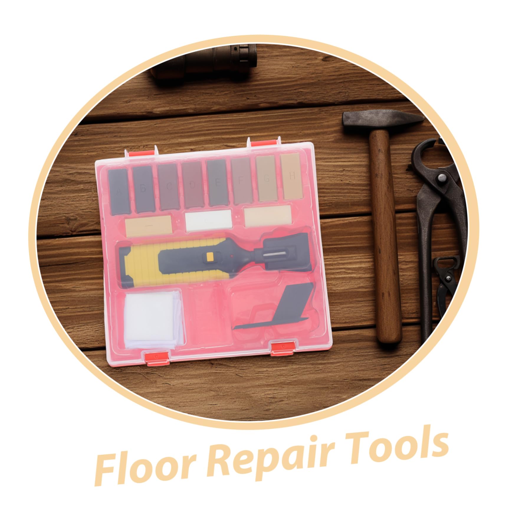 1juego Kit De Reparación De Madera Dura Con Herramientas Para Arreglar Arañazos y Grietas Suelos De Madera y Muebles Solución Versátil Para Imperfecciones El Hogar Oficina