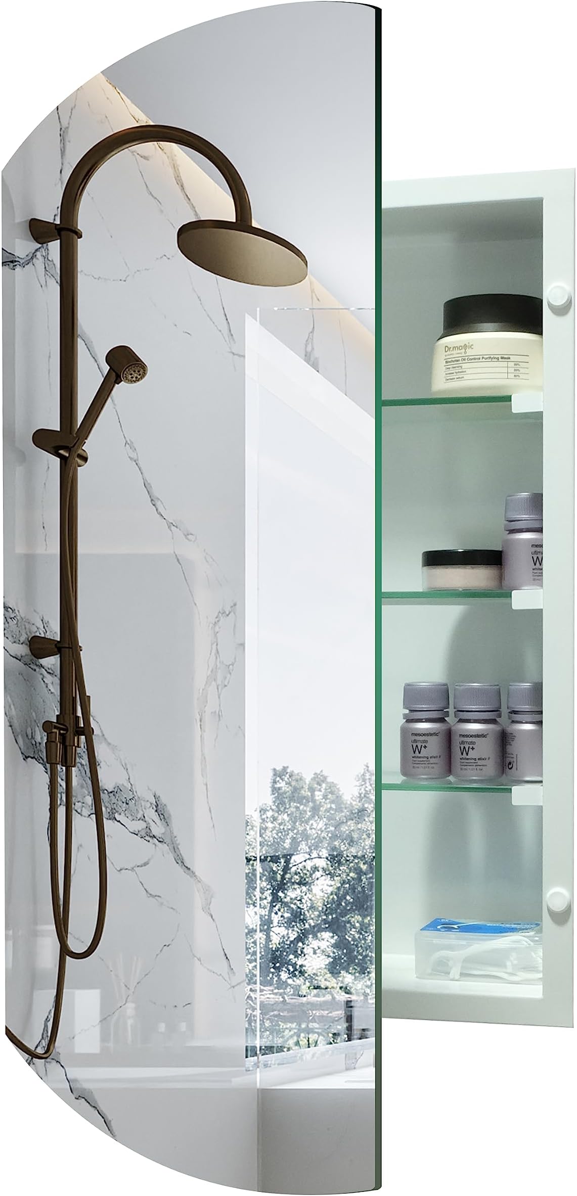 Zaca 53230 Bellatrix 30" Beveled Round Corner Medicine