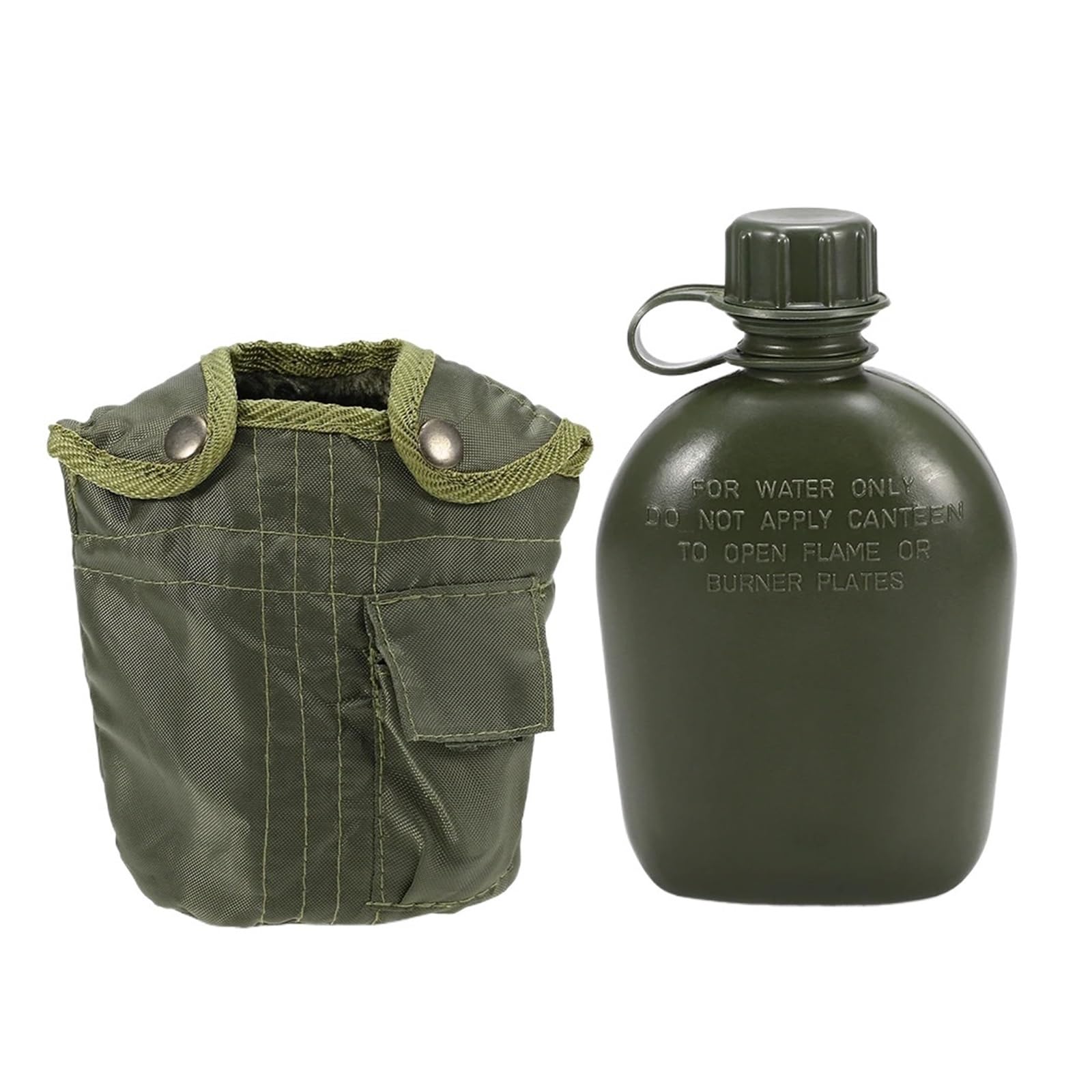 GCHGFJFD Hikings Backpacking Survival Water Bottle Kettle 1L Outdoor Canteen Bottle Camping with Cover swell water bottle