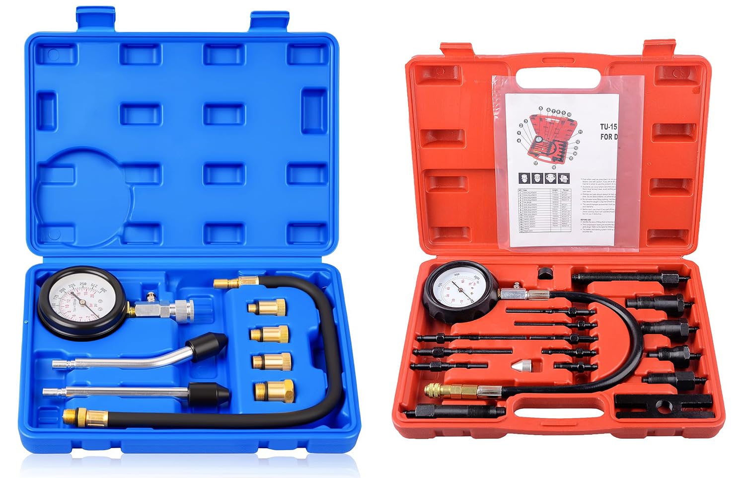 DAYUAN Kompressionsprüfer Set Kompressionstester mit Kompressionsprüfer Set für Dieselmotoren 70 bar