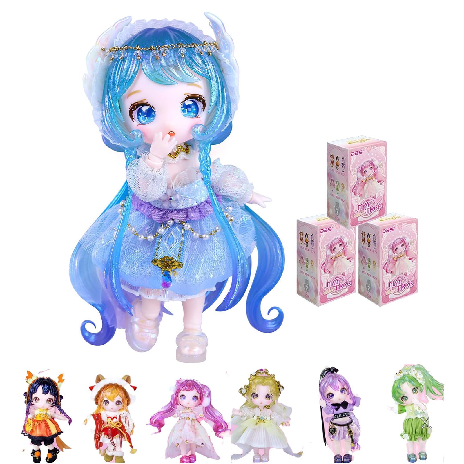 GNATAPIAYBJD Dolls Blind Box,Kawaii BJD Dolls MAYTREE Series-Twelve Constellations 1/12 Ball Jointed Doll Collectable Action Figure Posable Dress Up Doll for Girls Birthday Party Gift