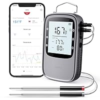 Vista 10 de Govee Termómetro Bluetooth para carne, termómetro inalámbrico de carne para horno ahumador, termómetro digital para parrilla con 2 sondas, modo